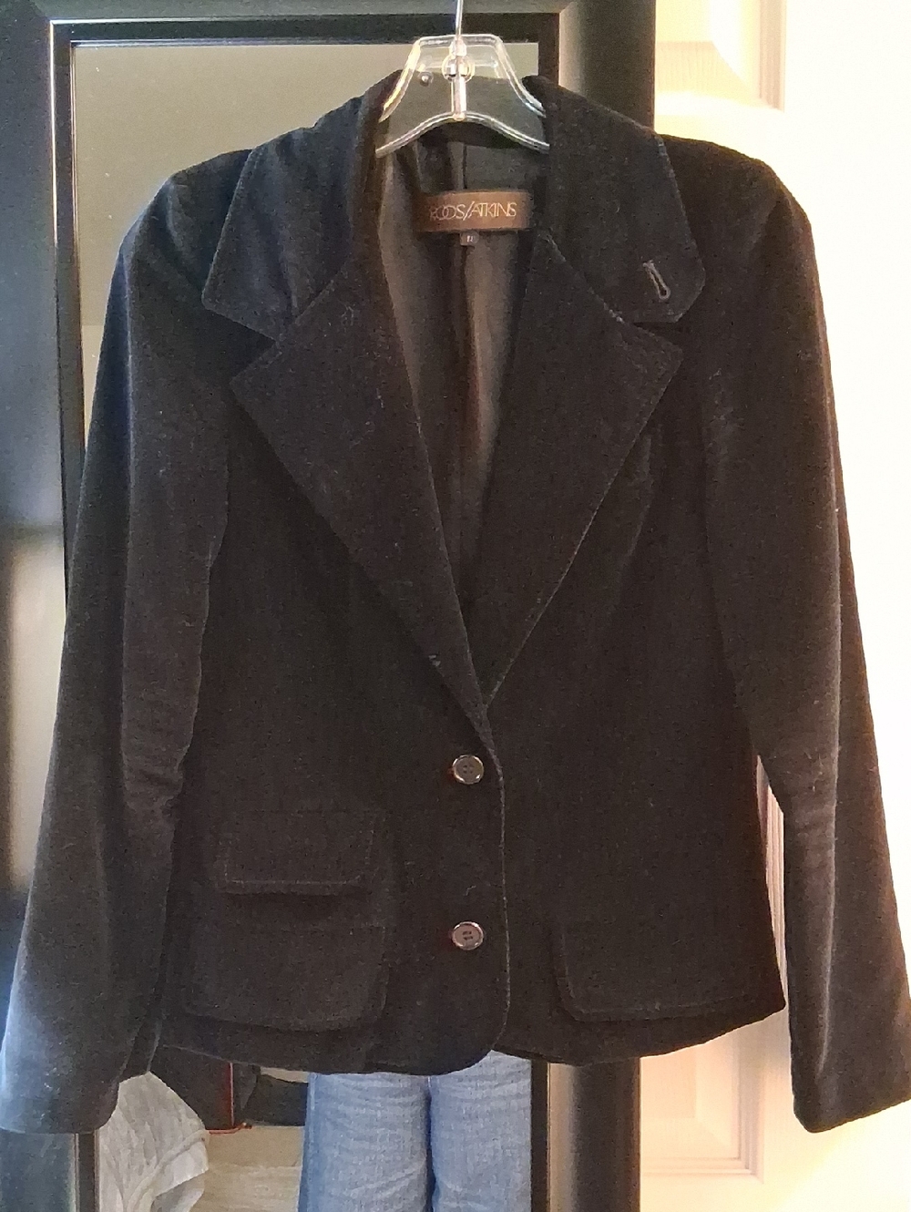 Ross/Atkins Black Velvet Tailored Blazer